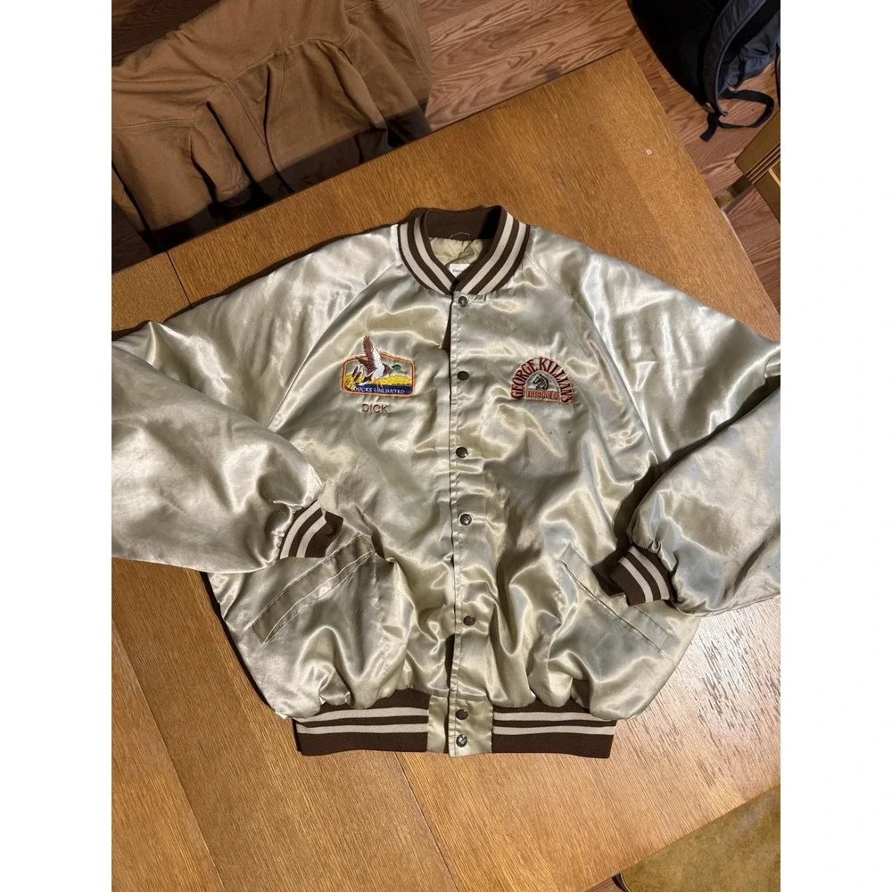 Vintage King‎ Louie Satin Jacket 2XL Ducks Unlimited George Killian's Beer USA